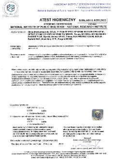 Hygienic certificate - 2027