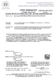 Hygienic certificate - Fireproof systems 2027
