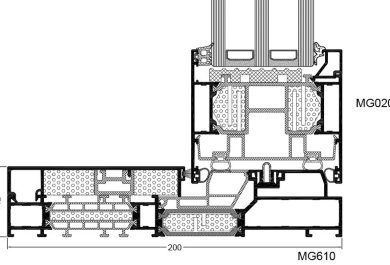 INFERNO MONORAIL slenksčio ir varčios skerspjūvis (MG610 + MG020)